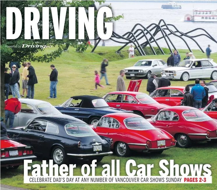  ?? CAM HUTCHINS/DRIVING.CA ?? Our Cam Hutchins is a big fan of bringing kids to car shows, but this Sunday it’s all about taking dad to events like the Italian/French show (above).