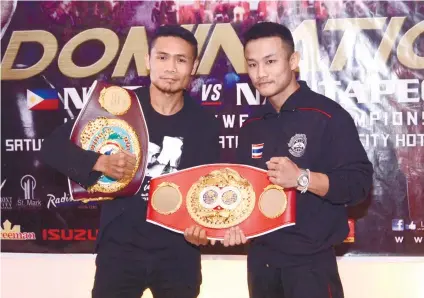  ?? SUNSTAR FOTO / ALLAN DEFENSOR ?? SEVEN-YEAR-GAP. Donnie Nietes, 34, will take on 27-year-old Komgrich Nantapech for the IBF super flyweight title.