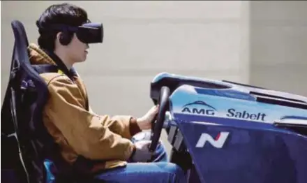  ?? REUTERS PIC ?? VR simulators such as this one could become the grassroots of motorsport.