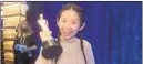  ?? ABC ?? CHLOE ZHAO carries one of two Oscars she won at the April 25 ceremony.