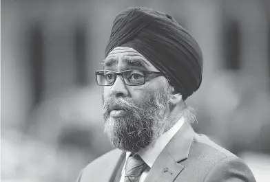  ?? ADRIAN WYLD / THE CANADIAN PRESS ?? Defence Minister Harjit Sajjan says torture info can only be used “to prevent loss of life or significan­t personal injury.”