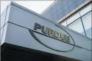  ?? DOUGLAS HEALEY — THE ASSOCIATED PRESS FILE ?? The Purdue Pharma logo is shown at its offices in Stamford, Conn. Arizona’s attorney general is asking the U.S. Supreme Court to force the Sackler family, which owns OxyContin-maker Purdue Pharma, to return billions of dollars they took out of the company. The court filing on Wednesday marks the first time the high court has been asked to weigh in directly on the nation’s opioid crisis.