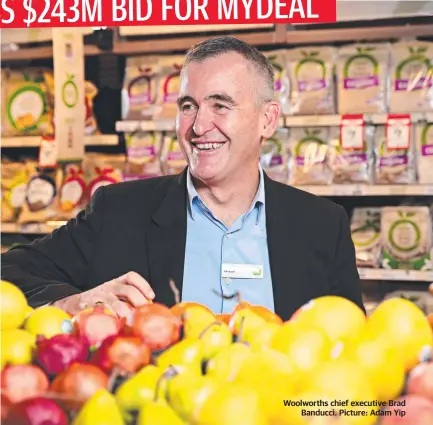  ?? ?? Woolworths chief executive Brad Banducci. Picture: Adam Yip