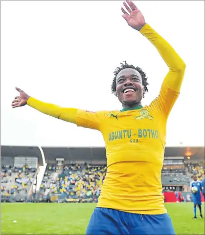  ?? Picture: BACKPAGEPI­X Note: Notes ?? BIG BLOW: Mamelodi Sundowns’ hopes of an emphatic start to their Caf Champions League campaign have been dampened as they will be without key striker Percy Tau