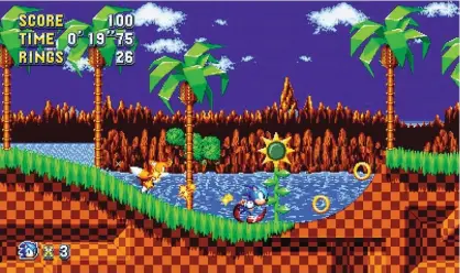  ??  ?? “Green Hill”, zone récurrente de Sonic, est l’un des niveaux les plus populaires de l’histoire du jeu vidéo