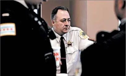  ?? ANTONIO PEREZ/CHICAGO TRIBUNE ?? The inspector general’s office advised possible dismissal for Cmdr. Anthony Escamilla, but the superinten­dent opted for a suspension.
