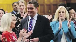  ?? SEAN KILPATRICK/THE CANADIAN PRESS ?? Opposition Leader Andrew Scheer is all-in on fighting a futile trade war, says Kevin Carmichael.
