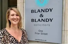  ?? ?? Blandy & Blandy’s Tasha Bevan-Stewart has been shortliste­d for a national award