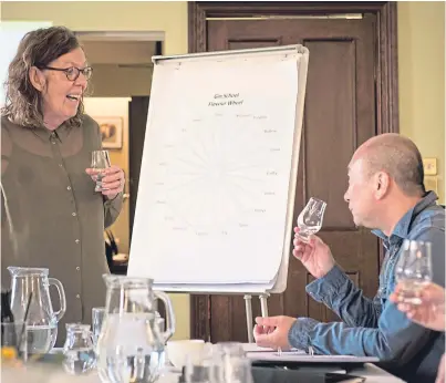  ??  ?? Geraldine Coates, a leading authority on gin, teaches the course in Leith.
