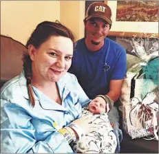 ?? Floyd medical Center Katie and Jacob Buchanan pose with their son, Jameson Buck Buchanan. ??