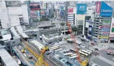  ?? — AFP ?? A general view shows a constructi­on site in Tokyo.