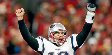  ?? GETTY IMAGES ?? Patriots quarterbac­k Tom Brady is chasing a sixth Superbowl title in today’s final.