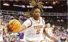  ?? Icon Sportswire via Getty Images ?? Texas’ Deyona Gaston says constant reminders of last year’s loss to Louisville put a fire into the Longhorns this season.