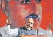  ?? NITIN KANOTRA ?? BJP president Amit Shah addressing a rally in Jammu.