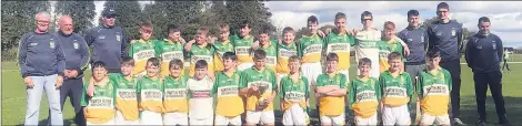  ??  ?? Bride Rovers team and mentors, Rebel Óg North U14 hurling champions, following their 5-13 to 2-11 final win v Millstreet, played in Castletown­roche last Saturday.