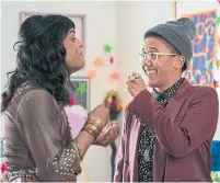  ?? CBC ?? Bilal Baig and Amanda Cordner star in “Sort Of,” a funny, smart and charming new comedy on CBC.