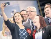  ??  ?? SELFIE TIME: Kezia Dugdale at the Emirates Arena, Glasgow.