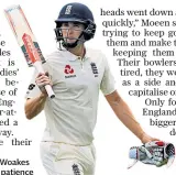  ??  ?? Easy does it: Chris Woakes says England need patience