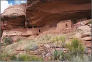  ?? BRAD BRANAN/SACRAMENTO BEE ?? Moon House, in southeast Utah, is within the proposed Bears Ears National Monument in a 2014 file image. President Donald Trump has signed an executive order that could lead to the reduction or eliminatio­n of some national monuments.
