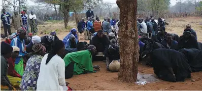  ?? ?? A rainmaking ceremony at the sacred Njelele shrine in Matobo, Matabelela­nd South province in this file picture