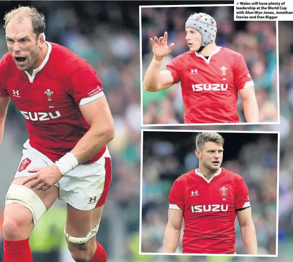  ??  ?? > Wales will have plenty of leadership at the World Cup with Alun Wyn Jones, Jonathan Davies and Dan Biggar