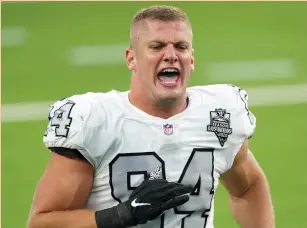  ?? (Reuters) ?? LAS VEGAS RAIDERS defensive lineman Carl Nassib made history on Monday when he became the first active NFL player to come out as gay.