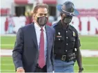  ?? GARY COSBY JR./TUSCALOOSA NEWS ?? Alabama football coach Nick Saban enters the field before last Saturday’s key game against Georgia.