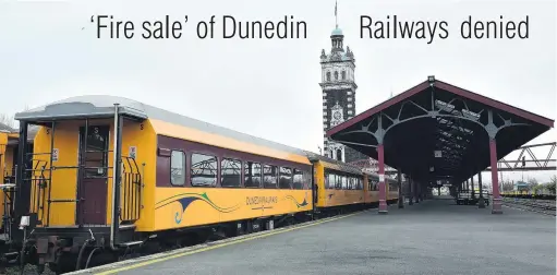  ?? PHOTO: GREGOR RICHARDSON ?? Alternativ­es sought . . . Dunedin Railways carriages parked at the Dunedin Railway Station siding yesterday.
