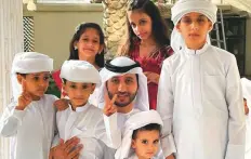  ?? ?? Emirati businesspe­rson Moath Hazza Al Baser celebrates Eid Al Fitr with his family.