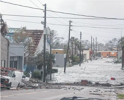  ?? Afp ?? El huracán Michael provocó destrozos e inundacion­es en Panama City