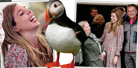  ??  ?? Wing and a prayer: Carrie Symonds. Right: With Deborah Meaden and Chris Packham