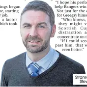  ??  ?? Stranraer boss Steve Farrell