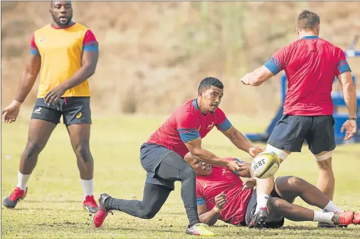  ?? Picture: GALLO IMAGES ?? IN THE MIX: Springbok’s Rudy Paige, seen here during a training session, will be in action against Australia at Loftus Versfeld tomorrow