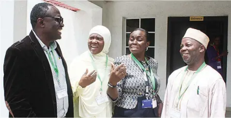  ??  ?? Deputy Centre Leader, African Centre for Excellence in Neglected Tropical Diseases and Forensic Biotechnol­ogy, (ACENTDFB), Ahmadu Bello University, Zaria, Prof. Yakubu Ibrahim (right); Focal Coordinato­r, Nigerian Institute of Medical Research (NIMR),...