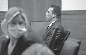  ?? JOSHUA A. BICKEL/COLUMBUS DISPATCH ?? Suspended intensive-care physician William Husel sits at the defense table at the start of a hearing Wednesday in Franklin County Common Pleas Court on a motion to dismiss 25 counts of murder against him.