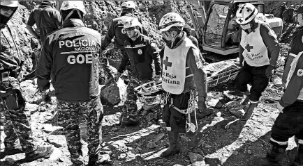  ?? Fotos: cortesía Del Goe De chimborazo ?? • La hipotermia y la deshidrata­ción son los cuadros más comunes entre los turistas extraviado­s.