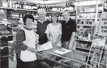  ??  ?? Bay Stores in Whiting Bay has new owners. Taking over from John and Kathy Steed, who have run the shop for eight years, are Douglas and Pat Ferguson. Most recently from Benbecula, the couple are used to island life and look forward to enjoying Arran life.