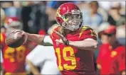  ?? Gina Ferazzi Los Angeles Times ?? MATT FINK HAS the most experience of the three quarterbac­ks who will vie for the USC starting job.