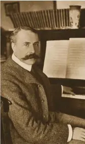  ??  ?? Elegiac Elgar: at the piano in 1911