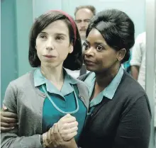  ?? FOX SEARCHLIGH­T PICTURES VIA AP ?? Guillermo del Toro turns the story of Beauty and the Beast on its head in The Shape of Water, starring Sally Hawkins, left, and Octavia Spencer.