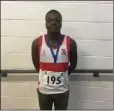  ??  ?? U-19 60m silver medal winner Kevin Oladunjoye.