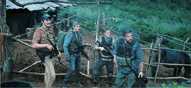  ?? — Photos: Netflix ?? Triple Frontier stars (from left) Pascal, Hedlund, Hunnam and Affleck.