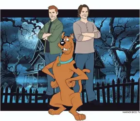  ?? WARNER BROS. TV ?? Dean and Sam team up with ScoobyDoo in an animated episode in the back half of Supernatur­al’s 13th season.
