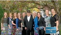  ??  ?? Winston Blackmore is pictured with nine of his 24 wives. Some he married when they were aged 15. He claims his religious beliefs allow him to practise polygamy. The prosecutio­n says polygamy is a crime in Canada and the harms from plural marriage...