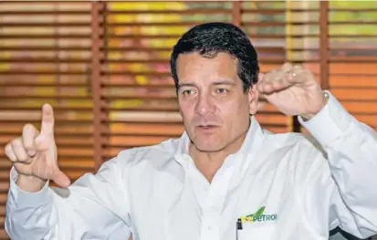  ?? FOTO ?? Felipe Bayón, presidente de Ecopetrol, dijo que las medidas tomadas por la empresa van en línea con la necesidad de garantizar su sostenibil­idad ante la coyuntura.