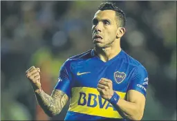  ?? FOTO: EFE ?? El ‘Apache’ Carlos Tévez Aún sonríe en un grande como Boca Juniors