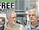  ??  ?? Progressiv­e activist Tariq Ali (right, with MP Jeremy Corbyn) blames Israel for the rise in antisemiti­c hate crimes.
