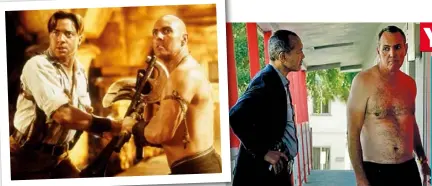  ??  ?? FAR LEFT: In The Mummy with Brendan Fraser. LEFT: With Paul Calderon in a scene from the latest season of TV drama Bosch.