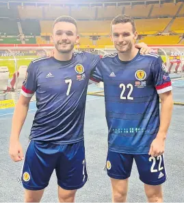  ?? ?? Best buds John McGinn with brother Paul after the pair starred together in Scotland’s win against Austria in September