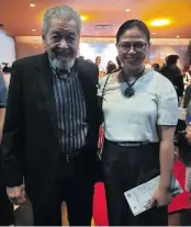  ?? ?? The columnist with the late Eddie Garcia, after whom the bill was named.